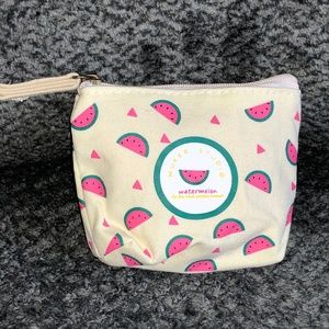 NIP  Cute Little Canvas Pouch Coin Purse Watermelon Print
